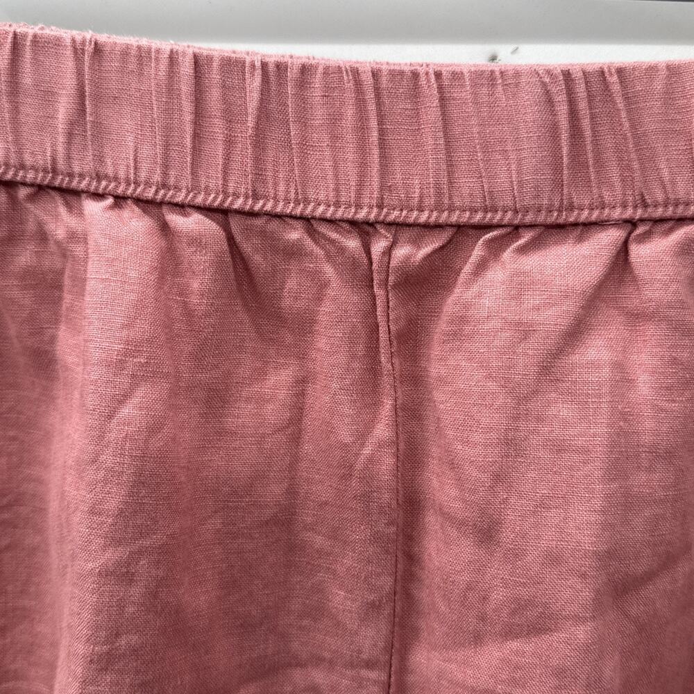 Philosophy 100% Linen Pull On Shorts Womens XL Pink Elastic Waist Casual Summer - Picture 3 of 12